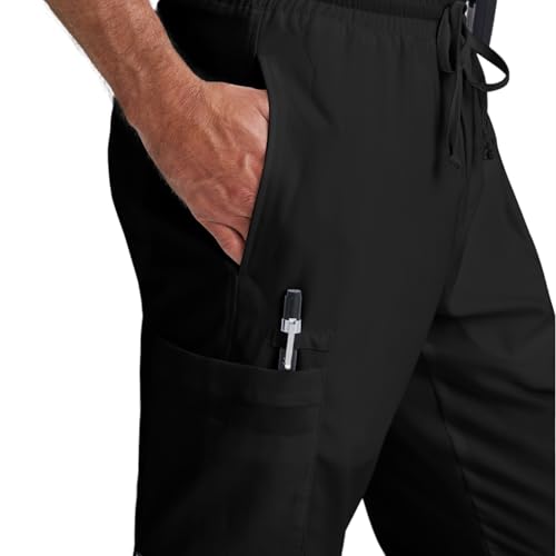BARCO Grey’s Anatomy Classic Evan Scrub Pant for Men – Black, 5-Pocket Zip-Fly Scrub Bottoms with Natural Stretch, Soil Release Fabric, and Super-Soft Finish – Medium, Regular Fit - Image 5