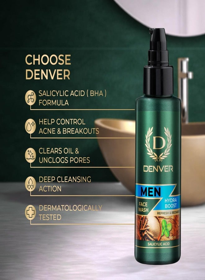 DENVER Hydra Boost Face Wash - 100 ML | Acne Control Face Wash For Men | Fights Acne and Pollution | All Skin Type - Image 5