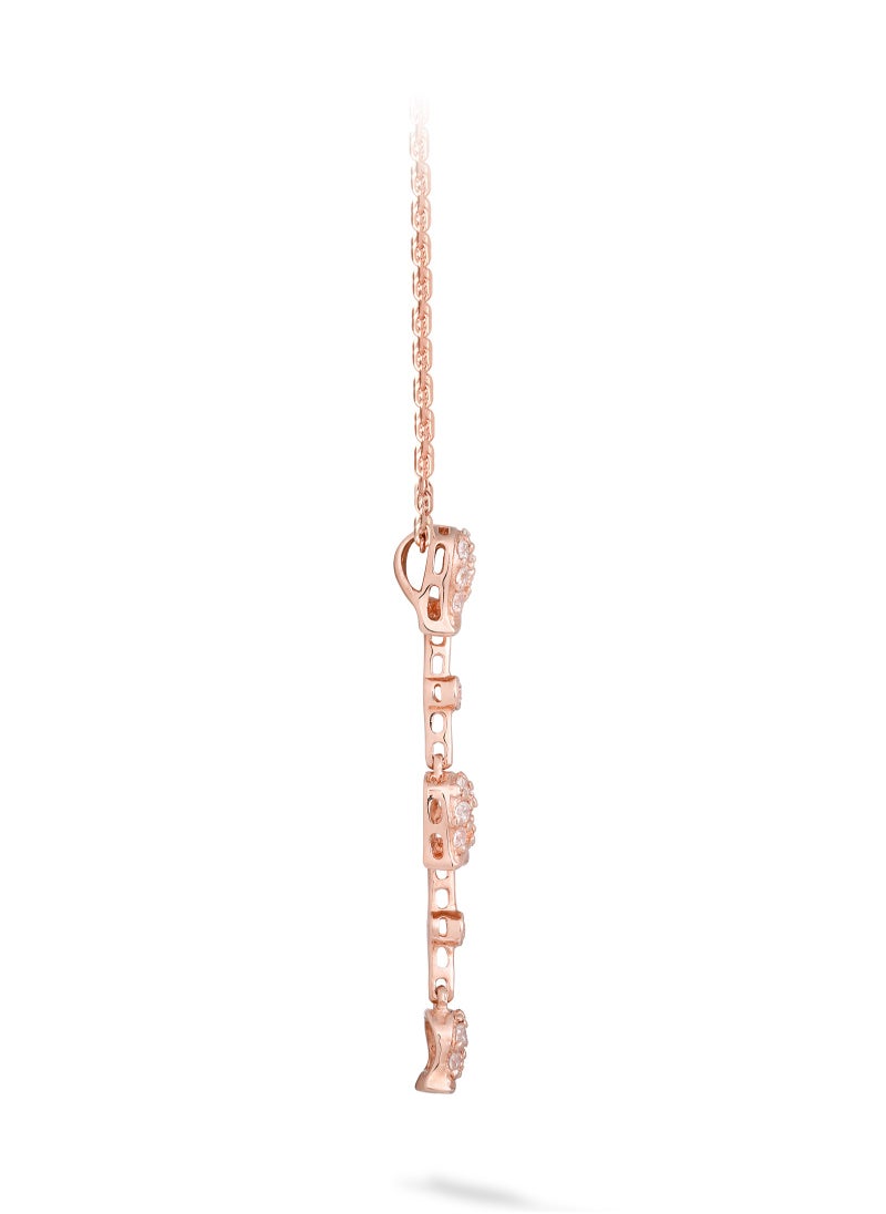 AWNL - Women's Y Design Pendant Necklace Lily of the Valley Floral Charm with 925 Sterling Silver and CZ Diamonds Gift for Women Wife Girlfriend - Image 1