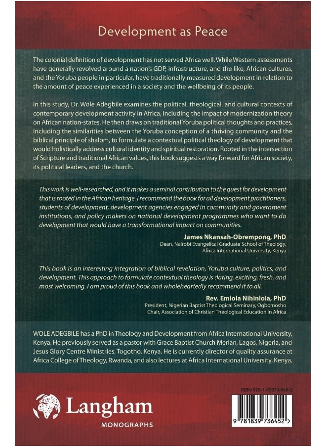 Development as Peace: A Contextual Political Theology of Development From Yoruba Culture  - Image 2