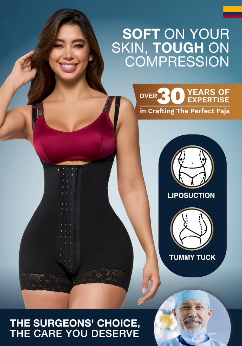 Sonryse Stage 2 faja Tummy Tuck Compression Garment | Faja Body Shaper Shapewear for Women | Fajas Colombianas Moldeadoras Black XS - Image 5