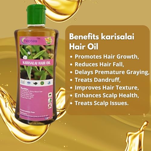 Neotea Karisali Hair Oil (250ml) – Natural Ayurvedic Oil for Healthy Hair Growth, Strengthening, Nourishing & Repairing, Enriched with Herbal Ingredients, Chemical-Free - Image 2
