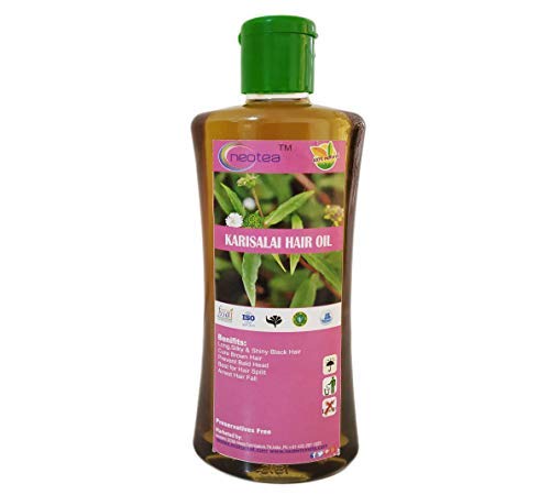 Neotea Karisali Hair Oil (250ml) – Natural Ayurvedic Oil for Healthy Hair Growth, Strengthening, Nourishing & Repairing, Enriched with Herbal Ingredients, Chemical-Free - Image 1