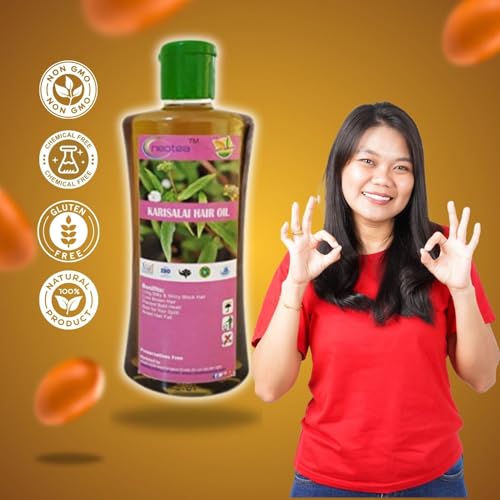 Neotea Karisali Hair Oil (250ml) – Natural Ayurvedic Oil for Healthy Hair Growth, Strengthening, Nourishing & Repairing, Enriched with Herbal Ingredients, Chemical-Free - Image 4