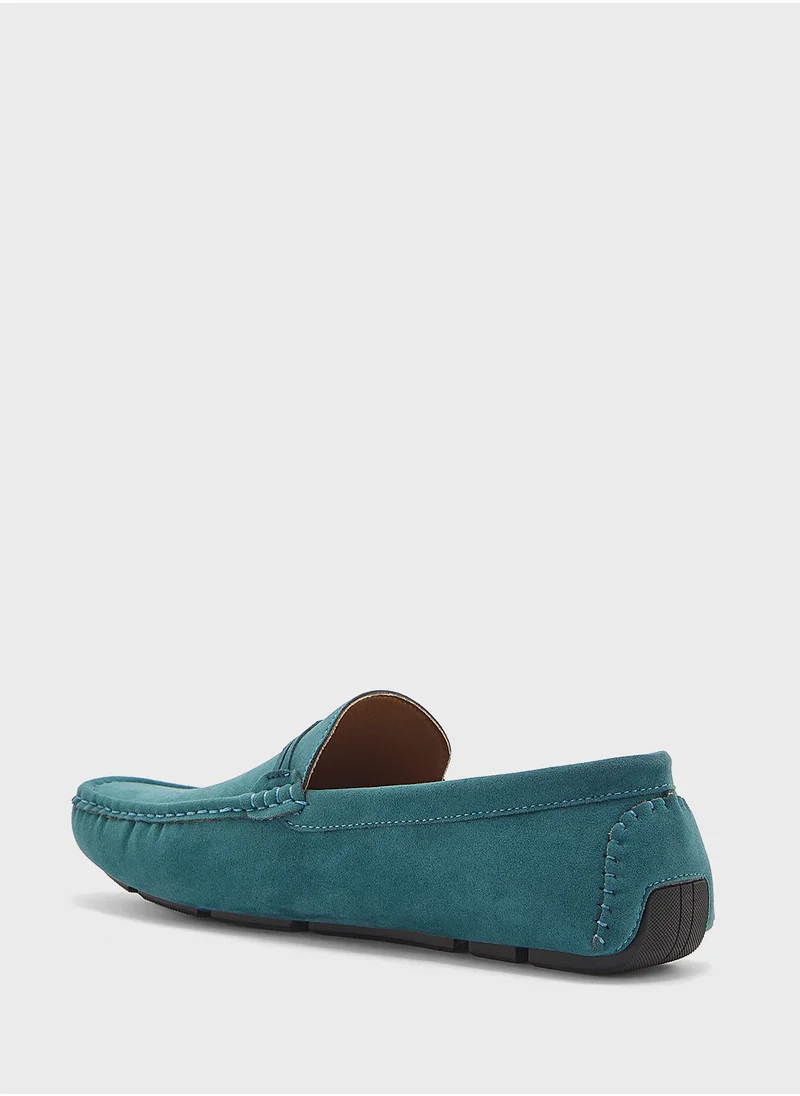 Robert Wood Casual Suede Loafers