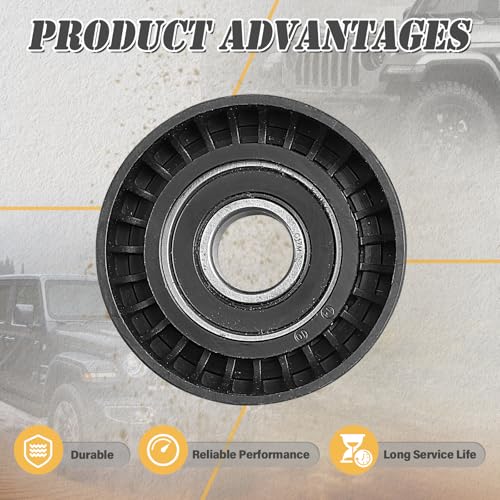 WildGear Drive Belt Idler Pulley Fit For Jeep Wrangler 2007-2017# 4627039AA - Image 4