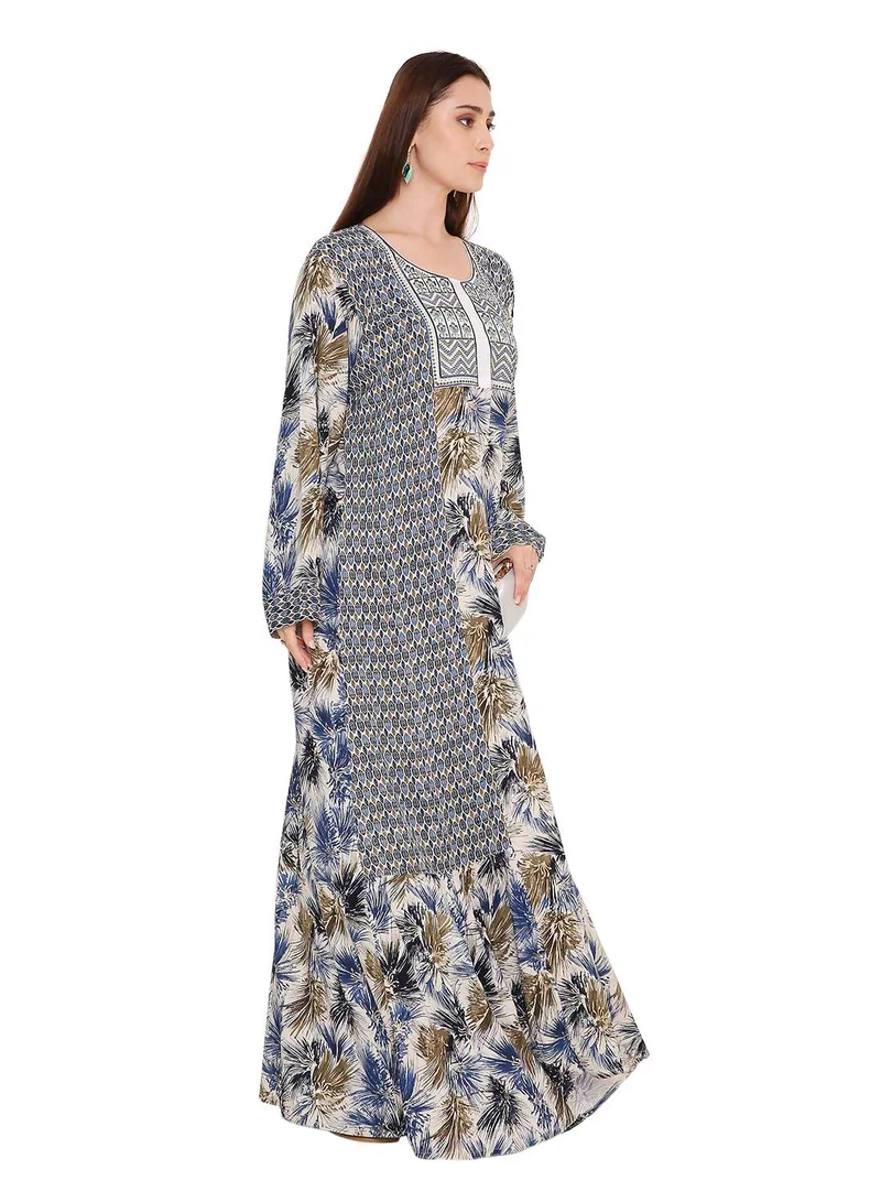HANA & SARA elegant and unique style long arabic kaftan jalabia dress