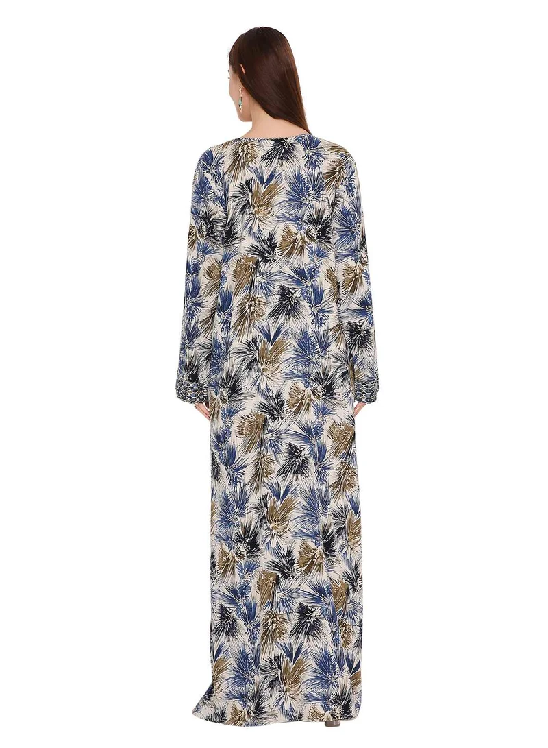 HANA & SARA elegant and unique style long arabic kaftan jalabia dress