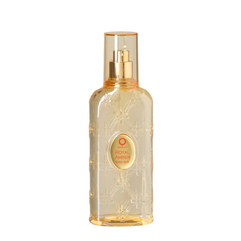 Orientica Luxury Royal Amber Body Mist 8 Oz 236ml Bergamot Green Melon Pineapple Gourmand Amber Woody Vanilla Musk Arabic Perfume for Men Women - Image 2