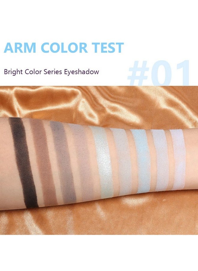 CAKAILA 9 Color Eyeshadow Palette Makeup Matte And Glitter Blue Brown Gray Nude Neutral Warm And Cool Eye Pallet Highly Pigmented Long Lasting Waterproof No Fading Glitter Eye Shadow Vegan,Cruelty Free  - Image 5
