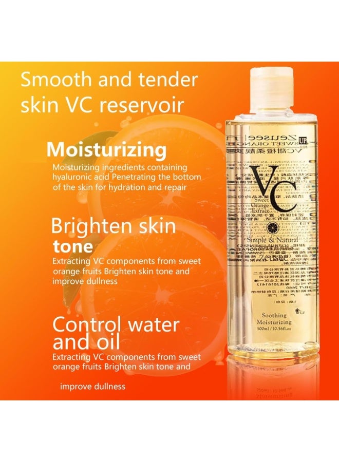 DayWins 500ML VC Toner Korean, Vc Toner Intensive Whitening,Vitamin C Moisturizing Toners, Refreshing Texture Minimizes Pores u0026 Soothes Dry Enhance Skin Elasticity - Image 2
