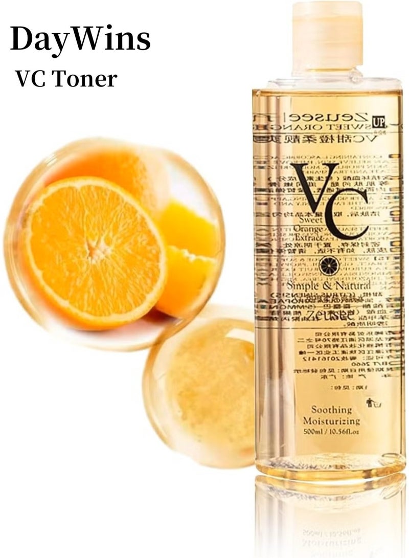 DayWins 500ML VC Toner Korean, Vc Toner Intensive Whitening,Vitamin C Moisturizing Toners, Refreshing Texture Minimizes Pores u0026 Soothes Dry Enhance Skin Elasticity - Image 1