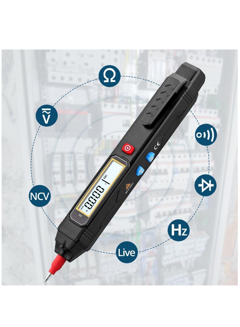 Excefore Multimeter AC/DC Voltage Tester, 6000 Counts Pen Type Professional Current Meter, Non-Contact Electricians Voltmeter Tester for AC/DC Voltage, Live Wire, Resistance, Continuity and Diode Tests - Image 5