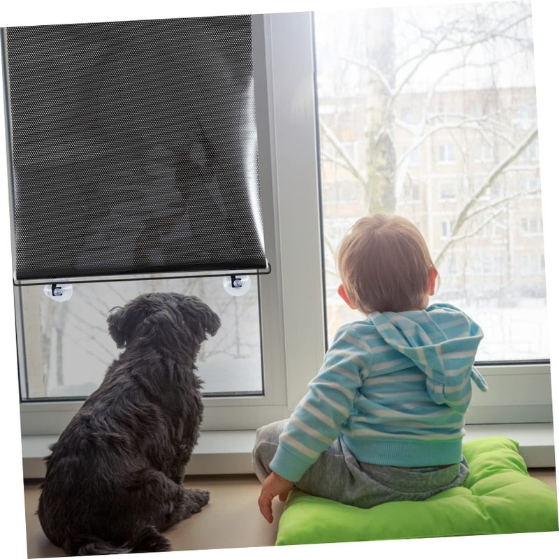 Blackout Sunshade Curtain with Suction Cups for French Doors and Roof Windows Portable Lightweight - Image 3