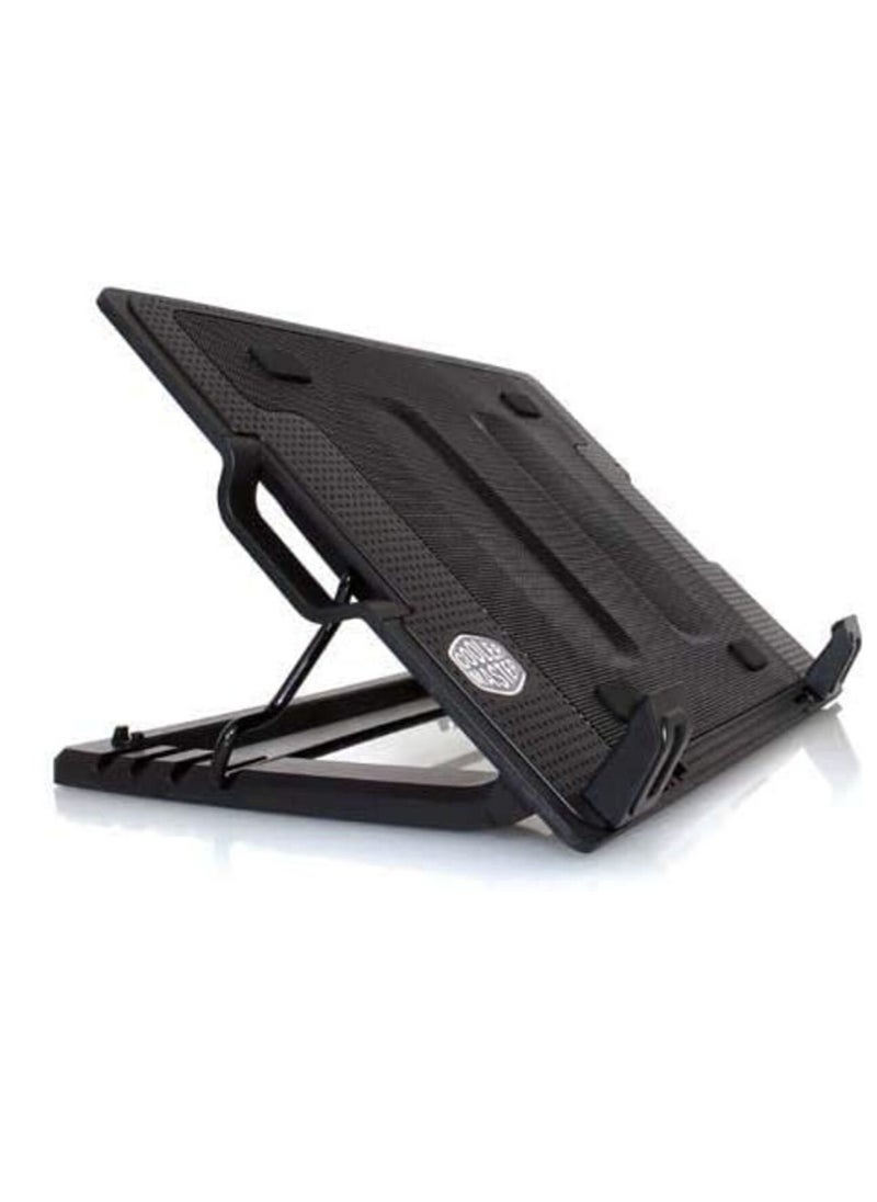 Generic Generic Laptop Cooling Pad With Noiseless Fan Adjustable Tilt Laptop Stand USB Powered With Blue LED Cable Included Up to 15.6 inches Laptop Size Black  - Image 2