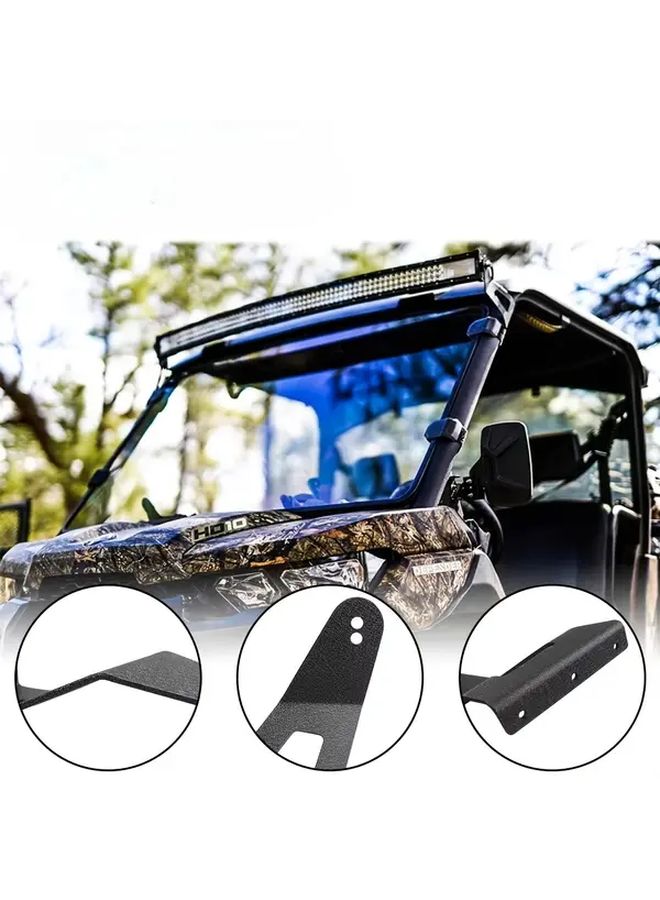 Black All Metal Light Bar Brackets with Foam Pads for 52 Inch Curved Bars 2 Pairs - Image 5