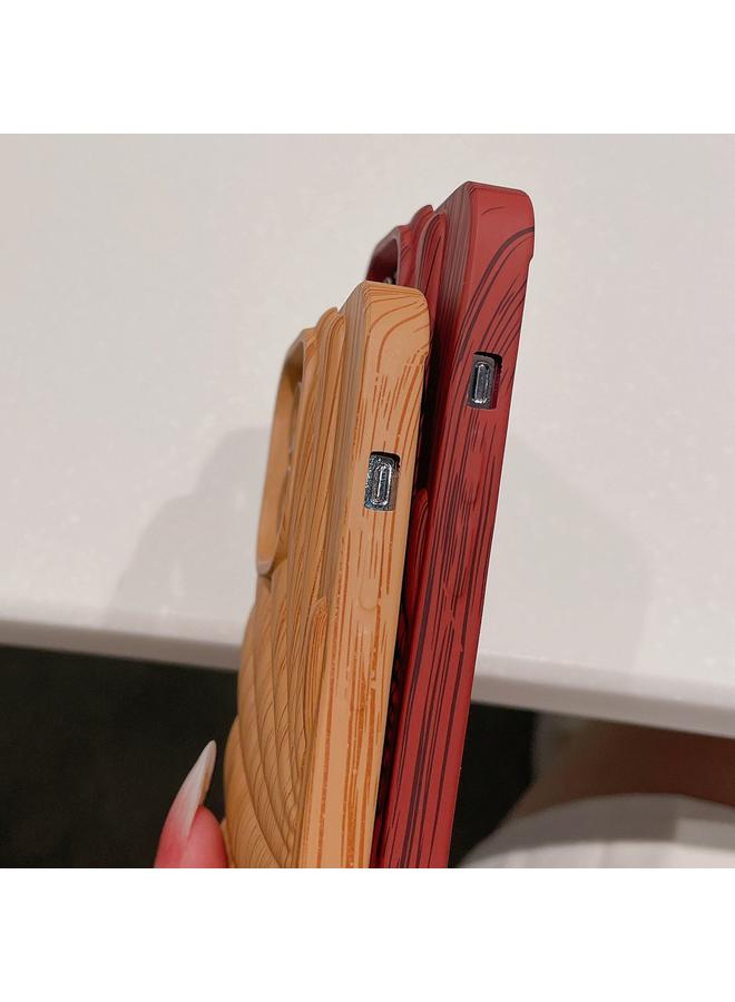 Zaboon Case For iPhone 12 Wood Grain Shell Shape TPU Phone Case - Image 5