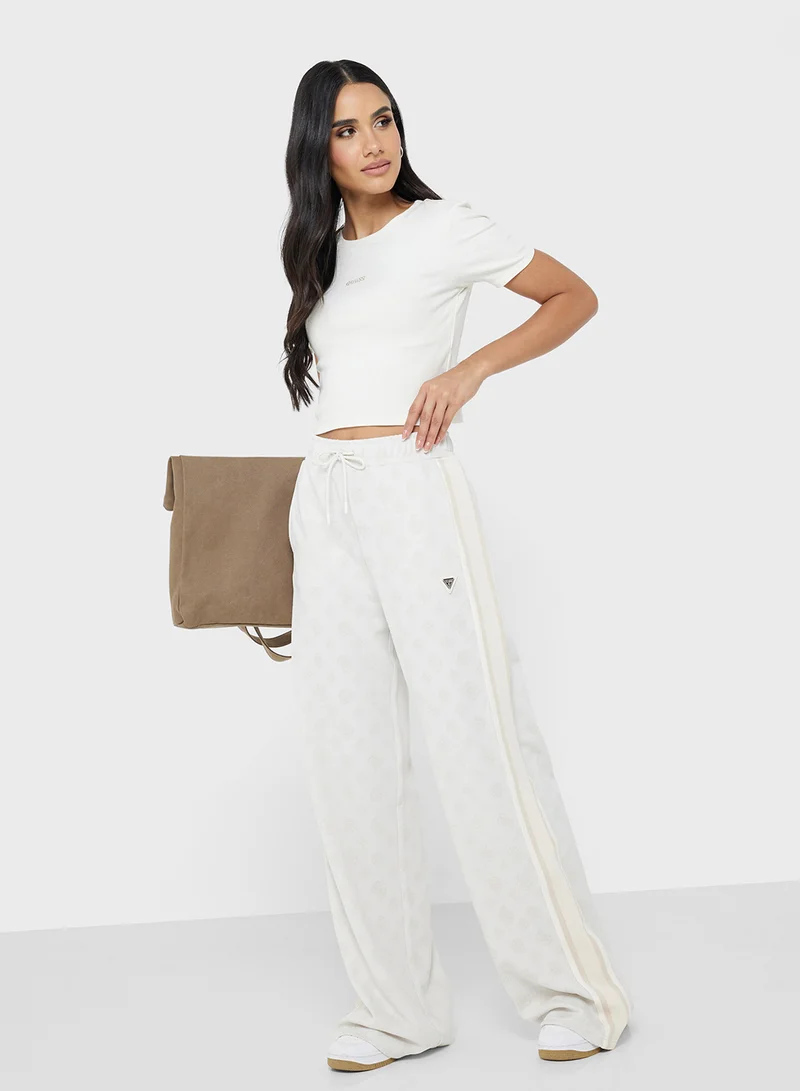جس Peony Taped Straight Long Pants