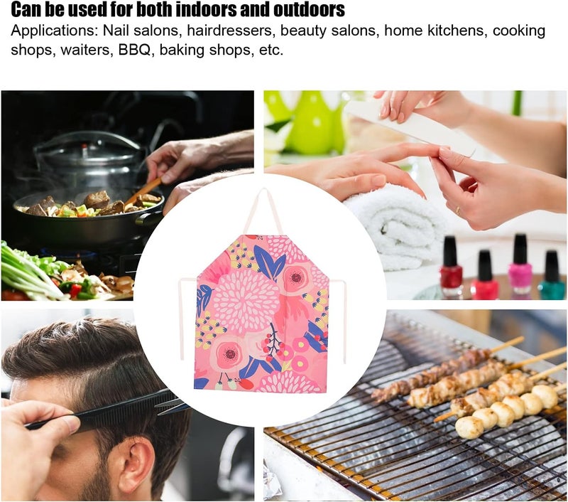 klarako Waterproof Nail Art Apron,Oil Stain Resistant Cosmetics Apron,Soft Fabric Kitchen Apron Antifouling Unisex Working Apron With Adjustable Neckband - Image 4