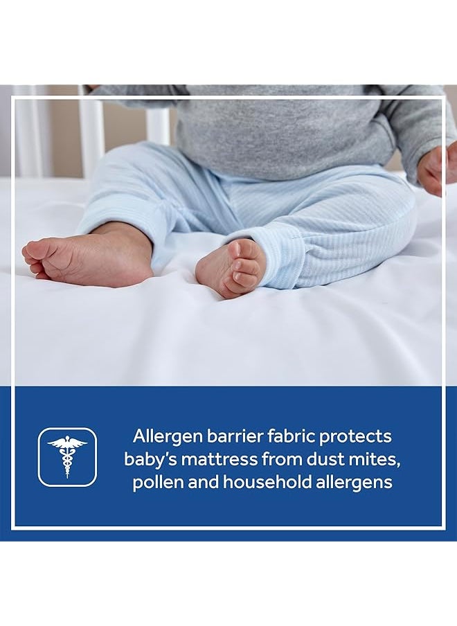 Allergy Protection Plus Waterproof Fitted Toddler And Crib Mattress Pad Cover Protector 52 Inch X 28 Inch White - pzsku/Z9CBD1A27C1C102C5466AZ/45/_/1741447217/9f33f082-9981-4b3f-8e51-6f107b4f99f0