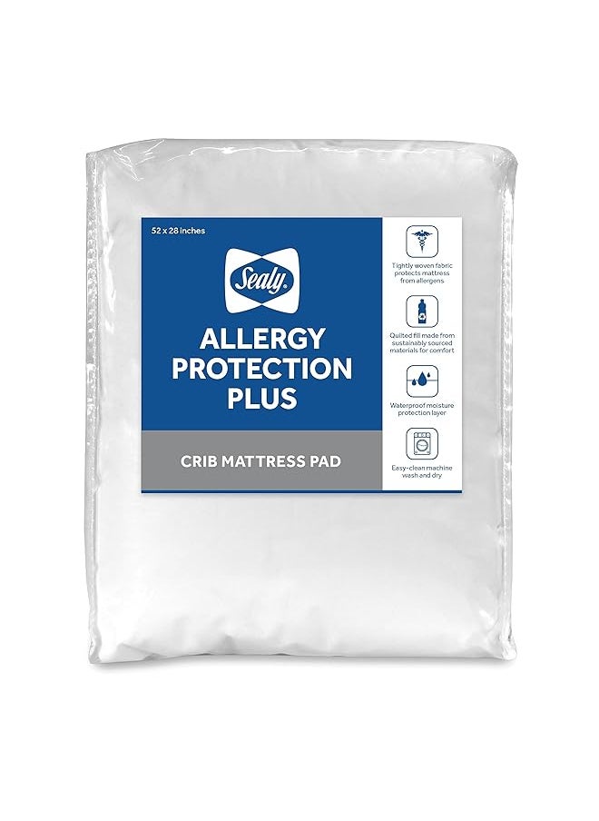 Allergy Protection Plus Waterproof Fitted Toddler And Crib Mattress Pad Cover Protector 52 Inch X 28 Inch White - pzsku/Z9CBD1A27C1C102C5466AZ/45/_/1741447225/4228632b-d29d-42e9-b616-f8ca7e260127