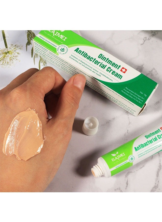 Antibacterial Ointment Cream 15g, Mosquito Bite Itching Relieve Itching Skin Topical Herbal, Resisting Escherichia Coli and Staphylococcus aureus, Anti Itch Cream Extra Strength