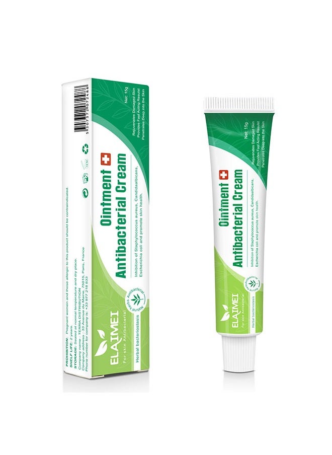 Elaimei Antibacterial Ointment Cream 15g, Mosquito Bite Itching Relieve Itching Skin Topical Herbal, Resisting Escherichia Coli and Staphylococcus aureus, Anti Itch Cream Extra Strength  - Image 2