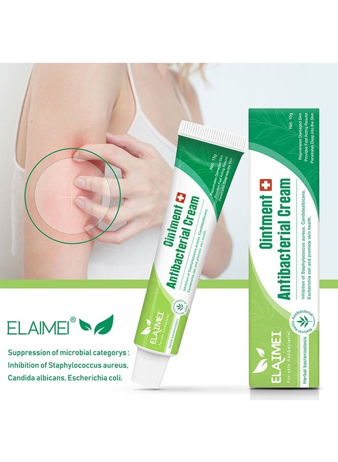 Elaimei Antibacterial Ointment Cream 15g, Mosquito Bite Itching Relieve Itching Skin Topical Herbal, Resisting Escherichia Coli and Staphylococcus aureus, Anti Itch Cream Extra Strength  - Image 3