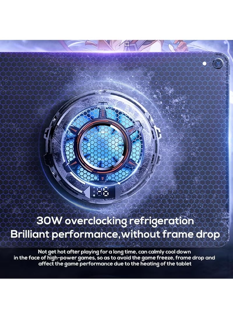ELTRAZONE CX05 Tablet Magnetic Gaming Cooler – Ultra-Quiet Radiator Fan with Real-Time Temperature Display for Tablets & iPads – High-Speed Cooling with Strong Magnetic Grip, Low Noise Operation, Fast Heat Dissipation – Perfect for Gaming, Streaming, and Extended Use - Image 2