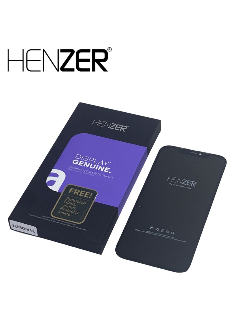 Henzer iPhone 12 Pro Max Super Retina IPS Wide Color Support Multi Touch HDR Screen With Oleophobic Coating Mercury Free Display - Image 1