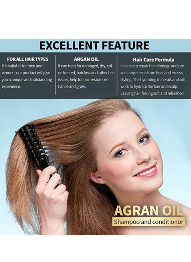 Cab's Professional Cab's Argan Oil Moisture Repair Shampoo and Conditioner Set, Sulphate Free, Good for Damaged /Dry /Curly or Frizzy Hair (mild scent, 2x 16.9 Fl Oz / 500ml)  - Image 3