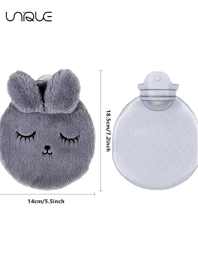 Unique - Hot Water Bottle with Cover,Rabbit Hot Water Bottles,Hot Water Bottle for Neck and Shoulder Quick Pain Relief Comfort for Arthritis, Headaches,Hot and Cold Therapy - Image 1