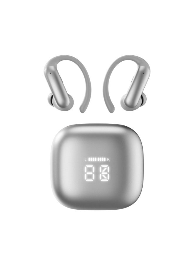 Qiwa- M145 True Wireless Earbuds, Open-Ear Bluetooth 6.0 Headphones, Stereo Surround Sound, 4-Microphone ENC Clear Calls, Bone Conduction Bluetooth Earbuds with Touch Control, IPX6 Waterproof TWS, Lightweight Ear Tips - Image 1