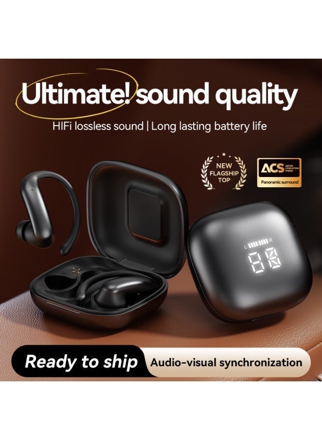 Qiwa- M145 True Wireless Earbuds, Open-Ear Bluetooth 6.0 Headphones, Stereo Surround Sound, 4-Microphone ENC Clear Calls, Bone Conduction Bluetooth Earbuds with Touch Control, IPX6 Waterproof TWS, Lightweight Ear Tips - Image 3