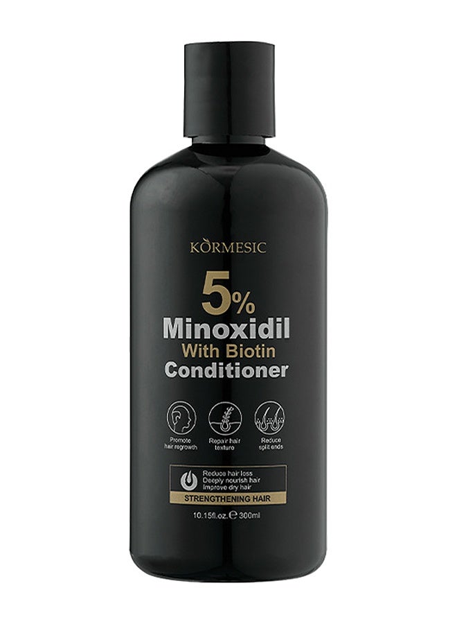 Kormesic 5% Minoxidil With Biotin Conditioner 300ml, Thickening & Volumizing Conditioner, Strengthen Hair Promote Hairs Regrowth Reduce Hairs Loss Removes Dandruff & Relieve Itching - Image 1
