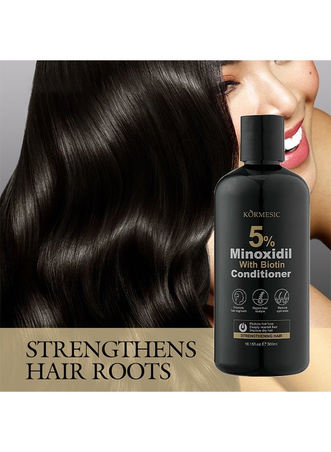 Kormesic 5% Minoxidil With Biotin Conditioner 300ml, Thickening & Volumizing Conditioner, Strengthen Hair Promote Hairs Regrowth Reduce Hairs Loss Removes Dandruff & Relieve Itching - Image 2