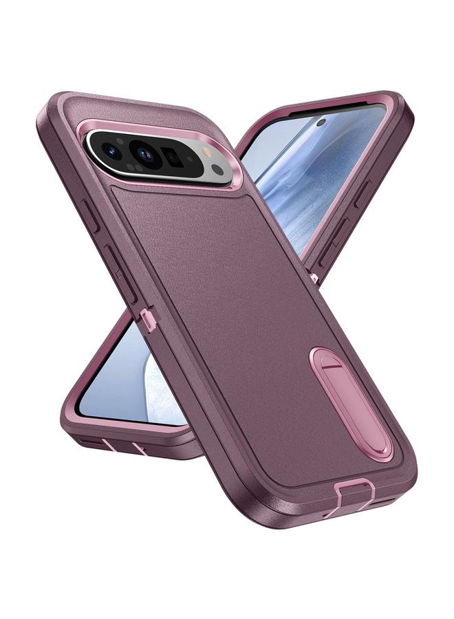 S-TOP Case For Google Pixel 9 Rugged PC + Silicone Phone Case with Holder - Image 2