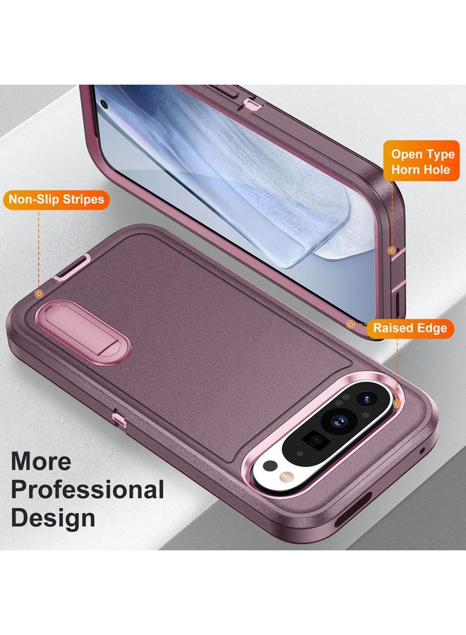 S-TOP Case For Google Pixel 9 Rugged PC + Silicone Phone Case with Holder - Image 3