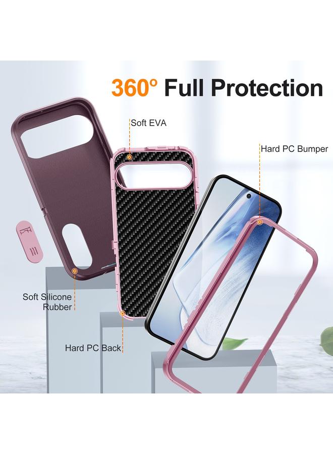 S-TOP Case For Google Pixel 9 Rugged PC + Silicone Phone Case with Holder - Image 4