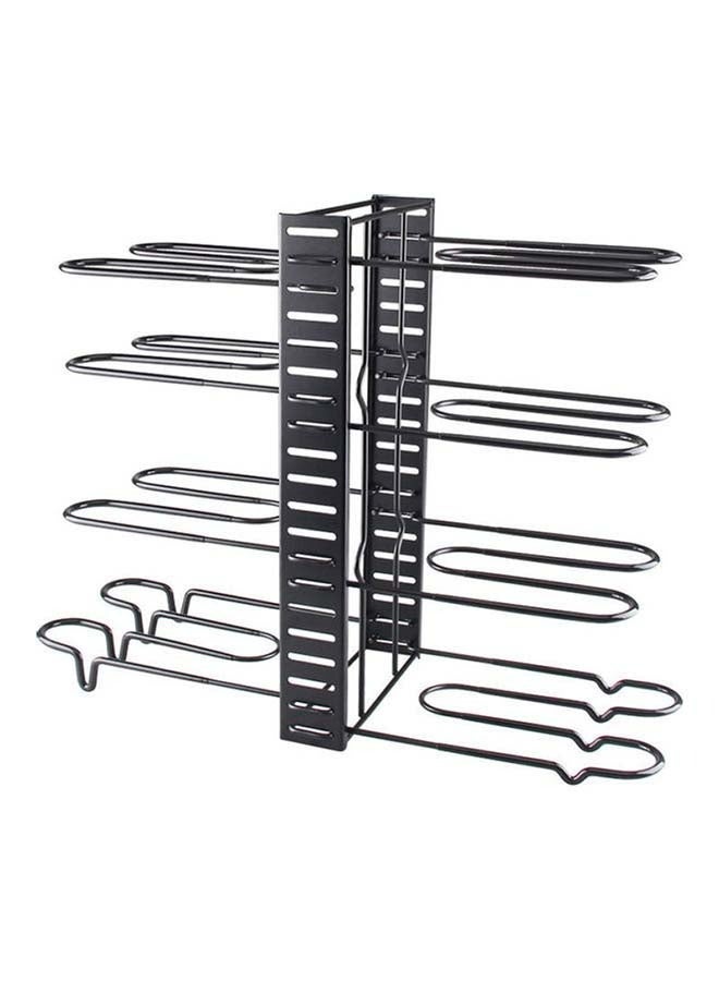 RollsTimi  8 Tiers Adjustable Pots and Pans Rack Organizer, Large Capacity Pot Lid Holders & Pan Rack for Kitchen Cabinet and Counter with 3 DIY Methods Black 40.8 x 26.4 x 10.8cm - Image 4