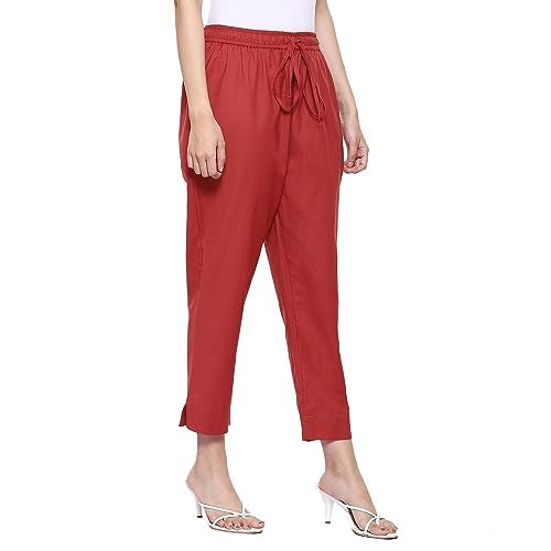 BIBA Women Solid Bottom WEAR(Bottom W19621_Rust_S) - Image 3