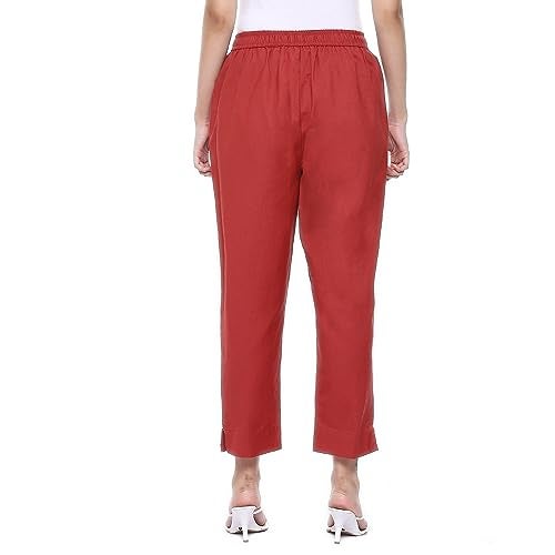 BIBA Women Solid Bottom WEAR(Bottom W19621_Rust_S) - Image 4