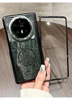 General Case for Honor Magic V3 (2024),Frosted Mechanical Texture Phone Case with Front Screen Protector & Lens Protection Stand,Ultra-thin Shockproof Protective Back Cover  - Image 2