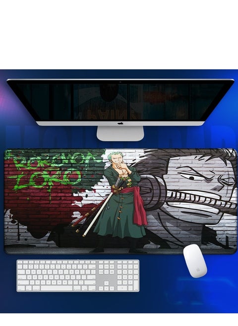 Anime One Piece Mouse Pad, Extended Large Gaming Mouse Pad, Non-Slip Rubber Base And Stitched Edge Desk Pad For Computer Home Office Work And Study