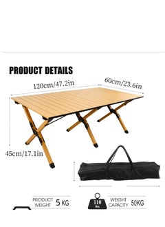 Folding Camping Table Lightweight Roll-Up Camping Table Portable Picnic Table with Carry Bag for Outdoor Beach Backyards BBQ and Party - pzsku/Z9CBD8922CC61168C70ECZ/45/_/1717653561/46352a53-7f09-4227-b7a5-82be2411bbbd