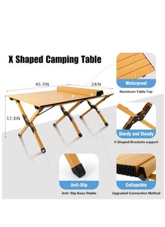 Folding Camping Table Lightweight Roll-Up Camping Table Portable Picnic Table with Carry Bag for Outdoor Beach Backyards BBQ and Party - pzsku/Z9CBD8922CC61168C70ECZ/45/_/1717653562/5f3ea4bf-118a-4093-beae-7b11b20f859e