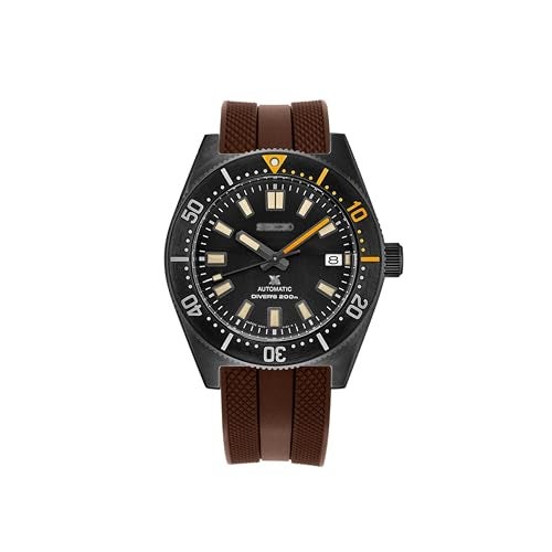 INO Design StrapXPro(SPX1C) 20mm Watch Bands Men's Rubber Curved-End Watch Strap Replacement for Seiko Prospex 62MAS Modern Reinterpretation SPB/SBDC Series & Limited Edition Series Dive Watches SPB143, SPB239, SBDC103, SPB421,SLA067, etc. (Dark Brown) - Image 5