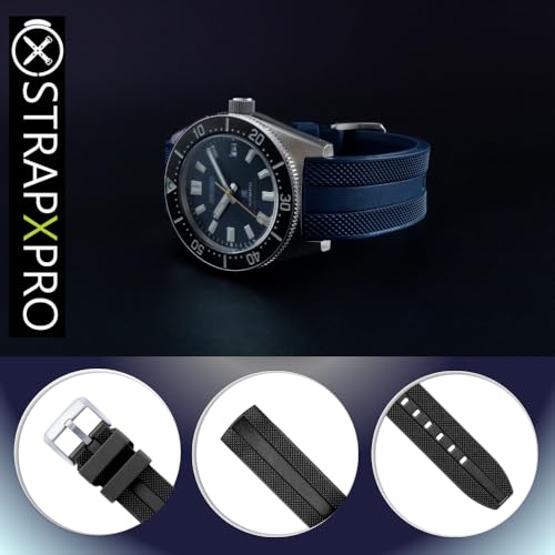INO Design StrapXPro(SPX1C) 20mm Watch Bands Men's Rubber Curved-End Watch Strap Replacement for Seiko Prospex 62MAS Modern Reinterpretation SPB/SBDC Series & Limited Edition Series Dive Watches SPB143, SPB239, SBDC103, SPB421,SLA067, etc. (Dark Brown) - Image 3