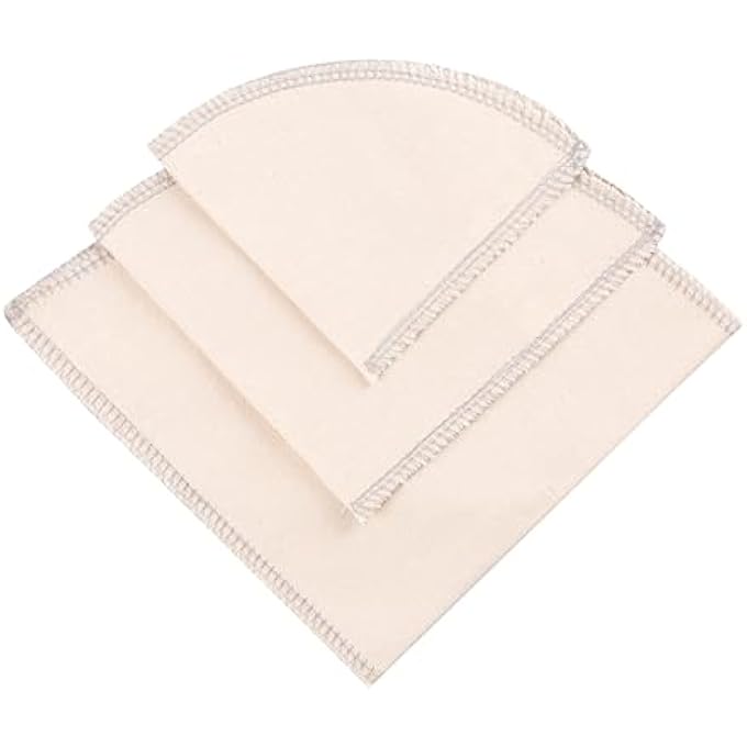 Hell Blues Reusable Organic Cotton Pourover Cone Filters For V60 Hario  Pour Over Coffee Filter Maker Cup Glass Ceramic Plastic Dripper No4 Cone 812 Cups - Image 2