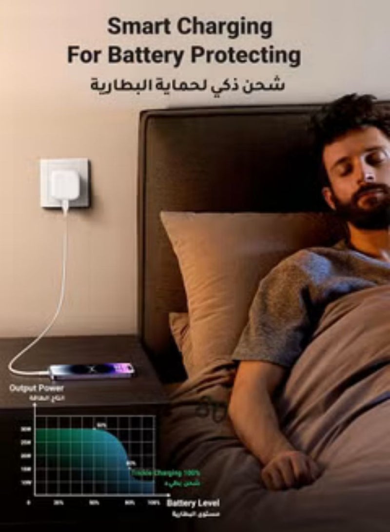 general iPhone 35W USB C Fast Charging Power Adapter, Fast Charging Type C Wall Charger, Fast PD 35W Charger Plug for  Plus/14 series/13/12/11series,iPad,Mac,AirPods White - Image 4